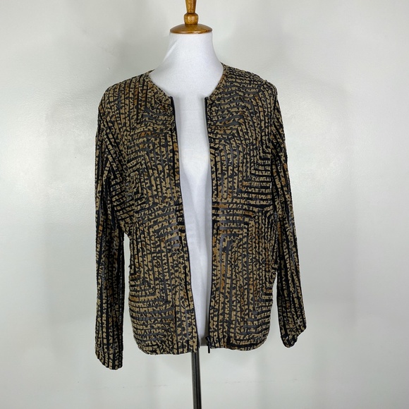 Chicos Leopard Mesh Jacket Sz. 2 (Large) Animal Print - Picture 2 of 12